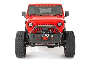 Jeep Wrangler Grille - Rough Country - Angry Eyes - Matte Black - '18-'23